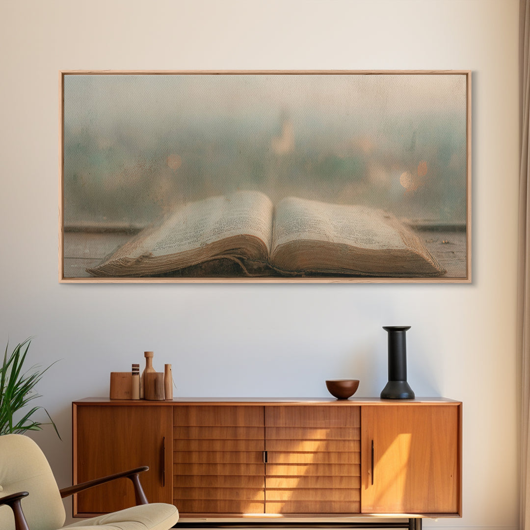 Ancient Pages – Framed Canvas Print – Christian Art Canvas – Christian Wall Art – Vintage Christian Art – Christian Gift – Christian Art Pr