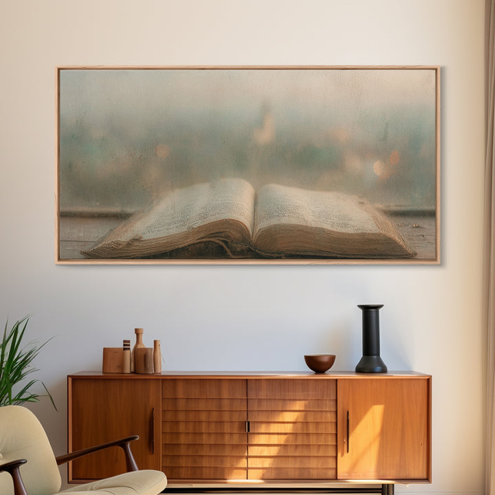 Ancient Pages – Framed Canvas Print – Christian Art Canvas – Christian Wall Art – Vintage Christian Art – Christian Gift – Christian Art Pr