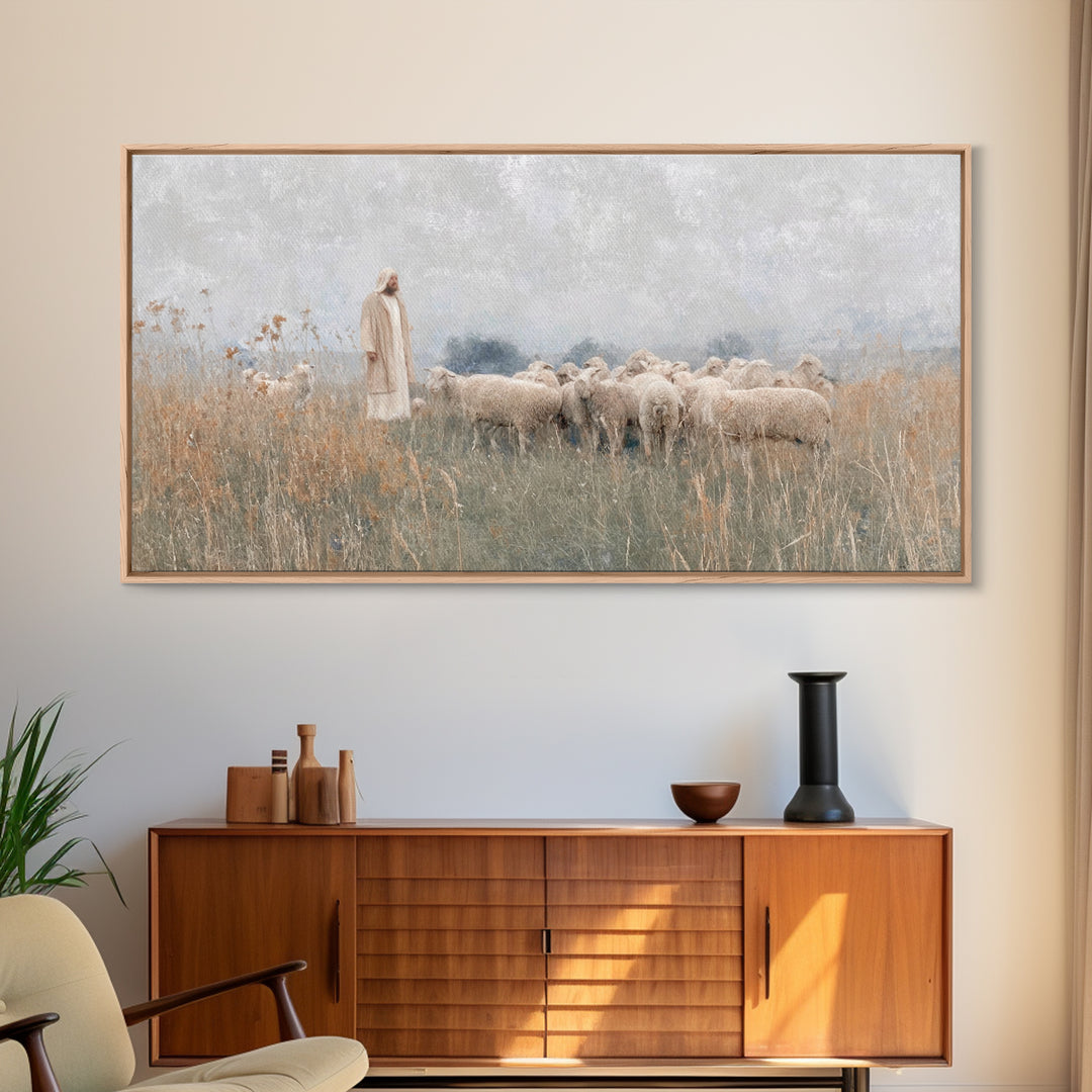 Pathway Of Mercy, Framed Canvas Print, Jesus Painting, Christian Wall Art, Christian Art Canvas, Christmas Art, Modern Christian Art, Chris