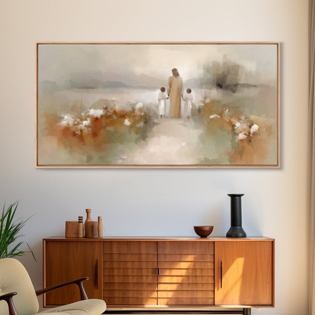 Path Of Grace – Framed Canvas Print – Christian Wall Art – Jesus Painting – Christian Art Canvas – Christian Decor – Modern Christian Art