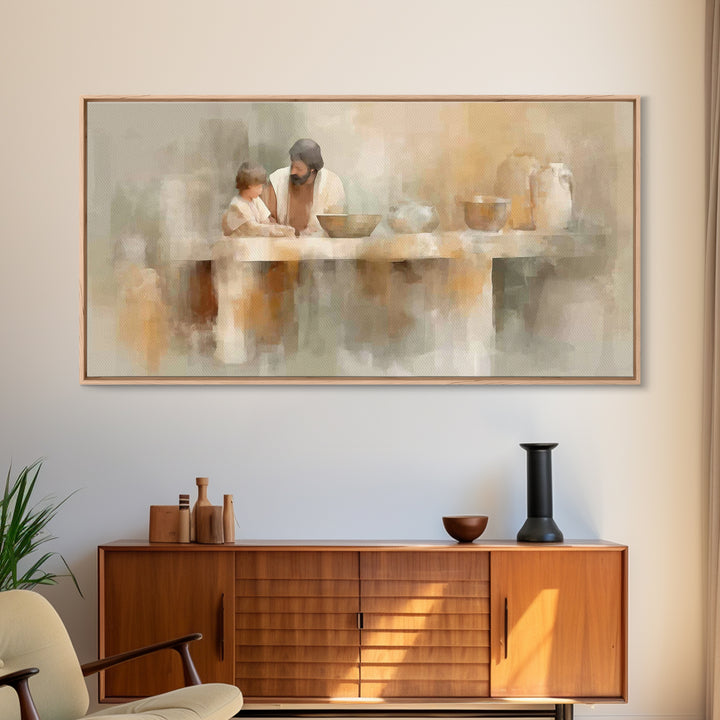 Gentle Hands Of Hope – Framed Canvas Print – Christian Art Canvas – Jesus Painting – Christian Wall Art – Christian Decor – Subtle Christia