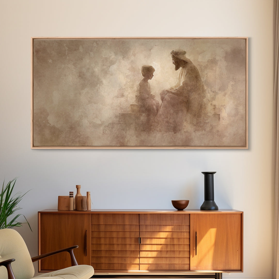 Radiant Salvation – Framed Canvas Print – Christian Wall Art – Christian Art Canvas – Jesus Painting – Christian Decor – Christian Christma
