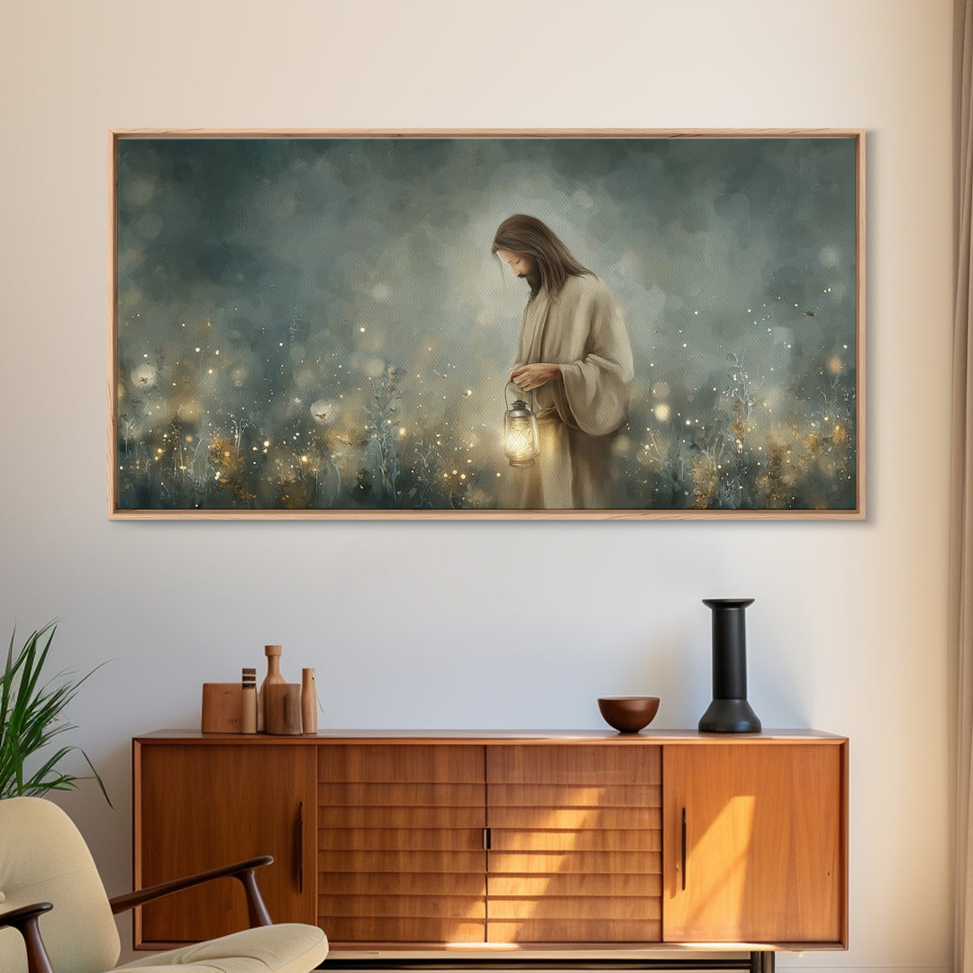 Field Of Wonder | Framed Canvas Print | Christian Art Canvas | Jesus Painting | Christian Wall Art | Christian Decor | Modern Christian Art