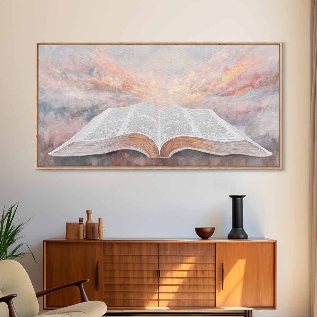 Graceful Word, Framed Canvas Print, Christian Wall Art, Christian Art Canvas, Christian Decor, Subtle Christian Art, Christian Christmas Ar