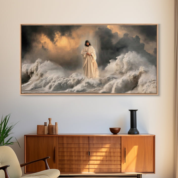 Heavenly Horizon – Framed Canvas Print – Christian Art Canvas – Jesus Painting – Christian Christmas Art – Subtle Christian Art – Christian