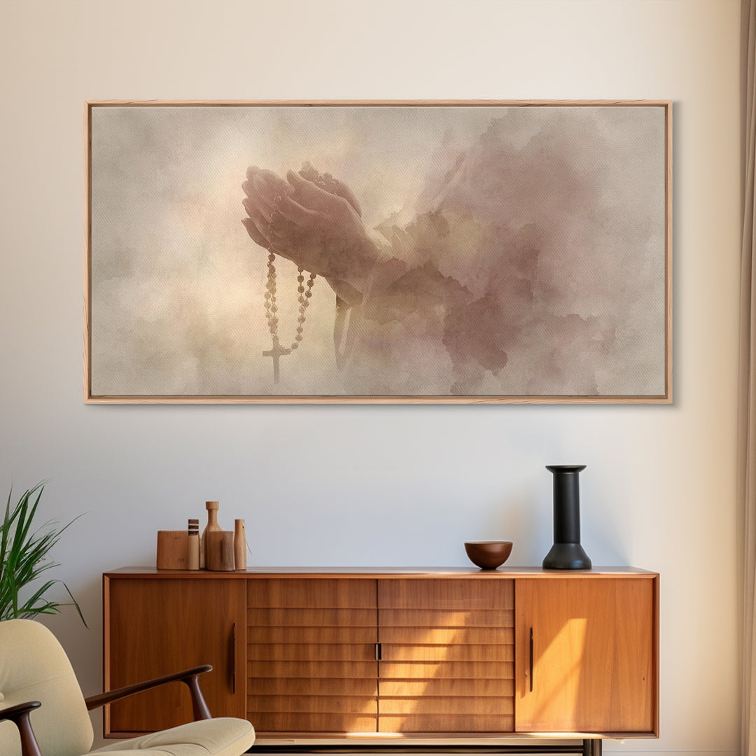 Sacred Reading – Framed Canvas Print – Christian Art Canvas – Christian Wall Art – Christian Christmas Art – Christian Decor – Modern Chris