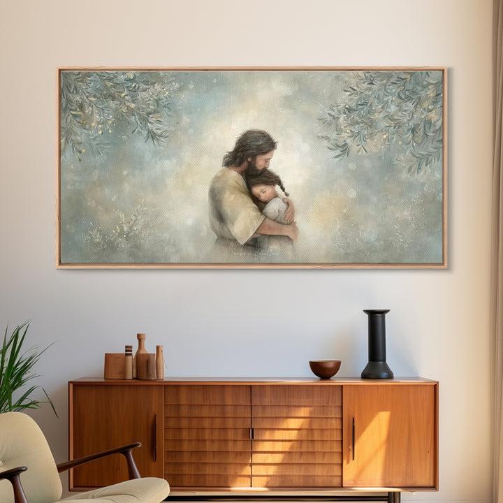 Olive Garden Peace | Framed Canvas Print | Christian Art Print | Jesus Painting Canvas | Christian Christmas Decor | Large Christian Art