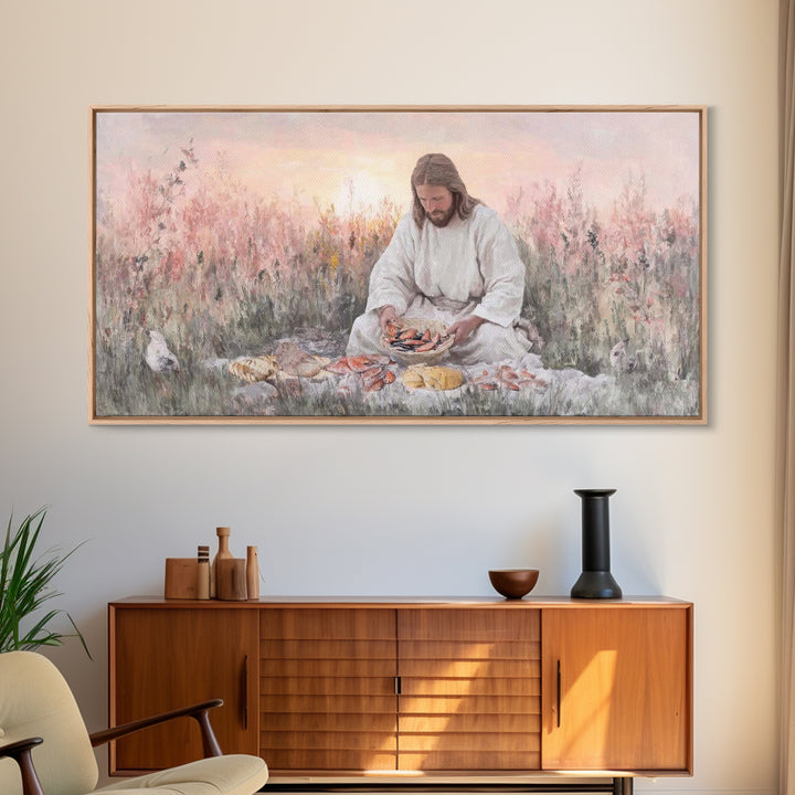 Field Of Blessings, Framed Canvas Print, Christian Art Prints, Jesus Art Print, Christian Gift Ideas, Vintage Christian Art
