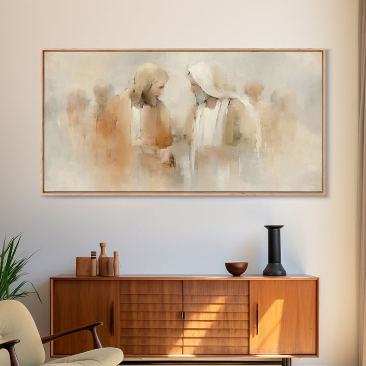 Sacred Counsel – Framed Canvas Print – Christian Art Canvas – Jesus Painting – Christian Wall Art – Christian Christmas
