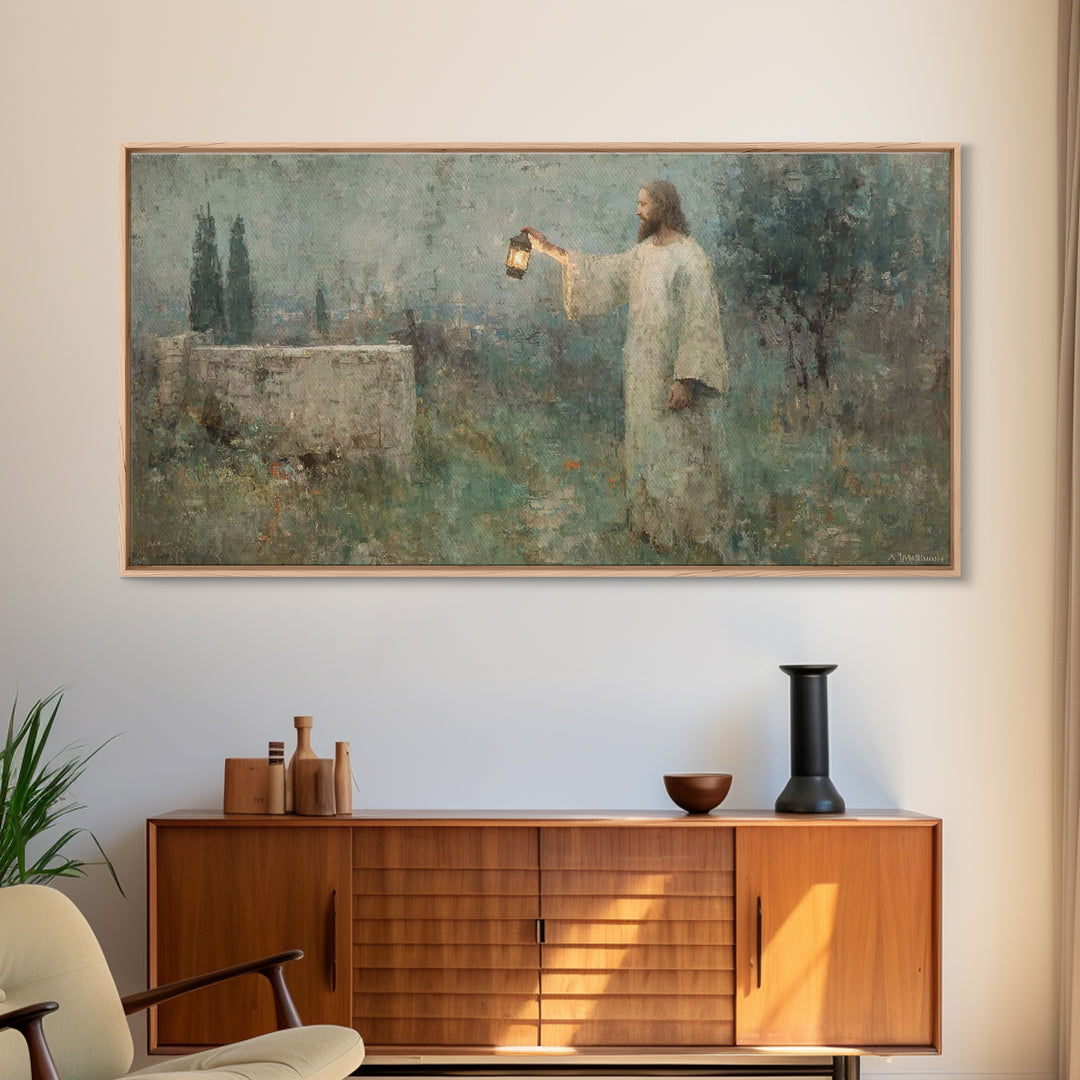 Radiant Savior – Framed Canvas Print – Jesus Painting – Christian Art Canvas – Christian Wall Art – Christmas Art
