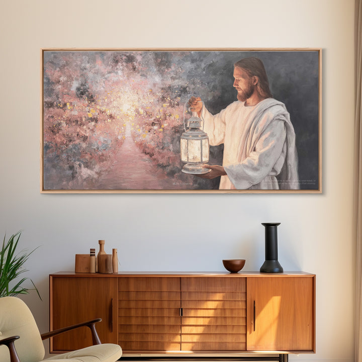 Path of Glory – Framed Canvas Print – Jesus Painting – Christian Wall Art – Christian Art Canvas – Christian Christmas