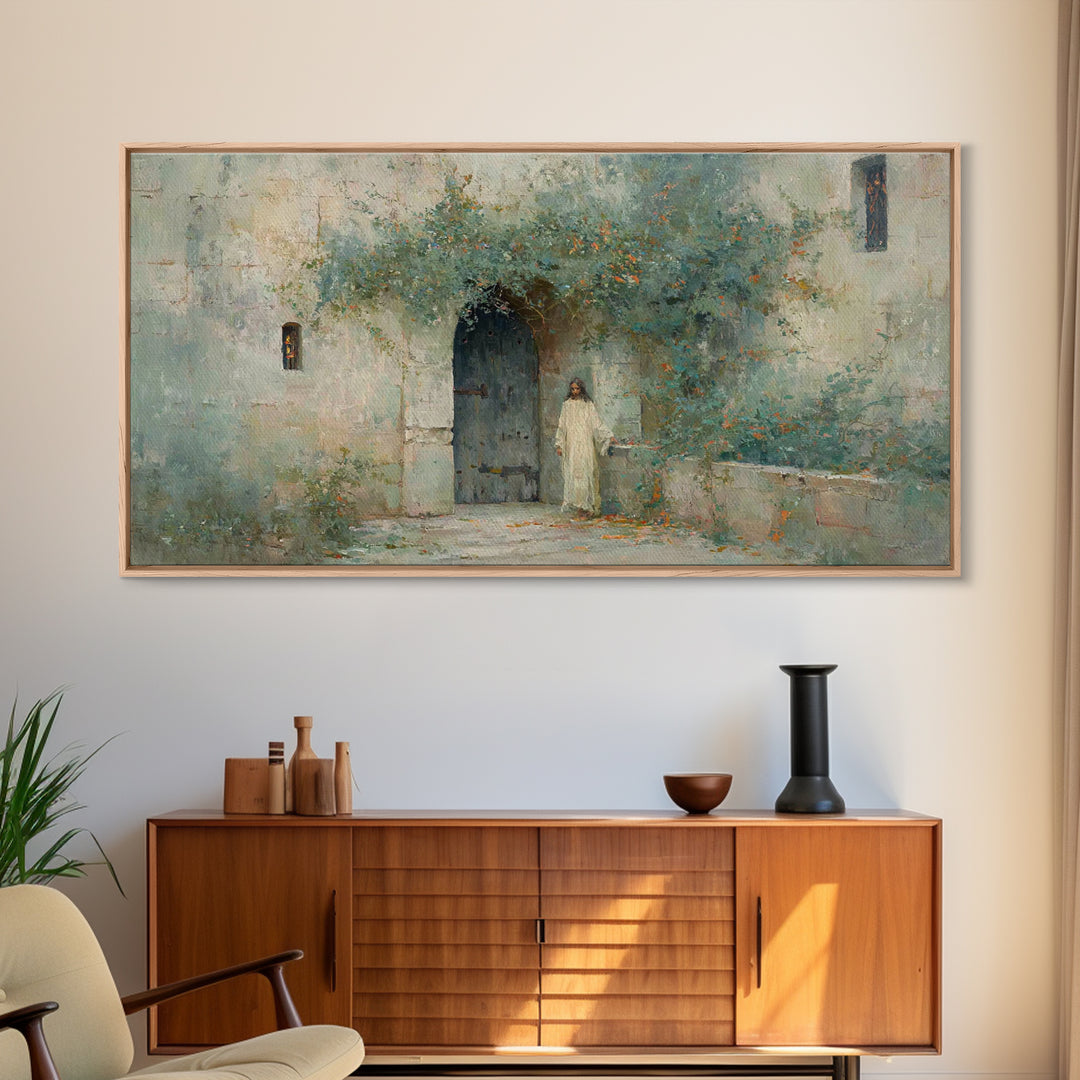 Quiet Calling, Framed Canvas Print, Christian Wall Art, Christian Art Canvas, Jesus Painting, Moody Christian Art, Christian Home Decor