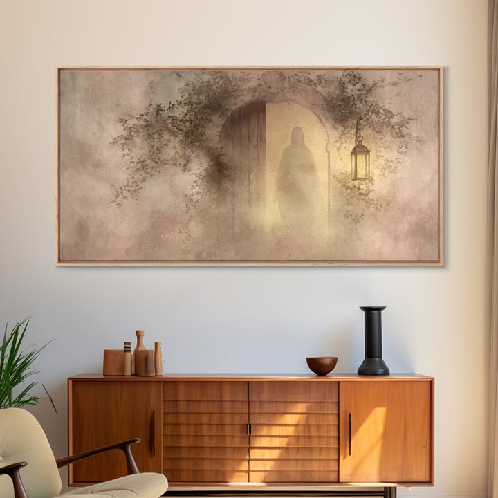 Holy Invitation, Framed Canvas Print, Christian Art Canvas, Christian Wall Art, Jesus Painting, Minimalist Christian Art, Christian Gift Id