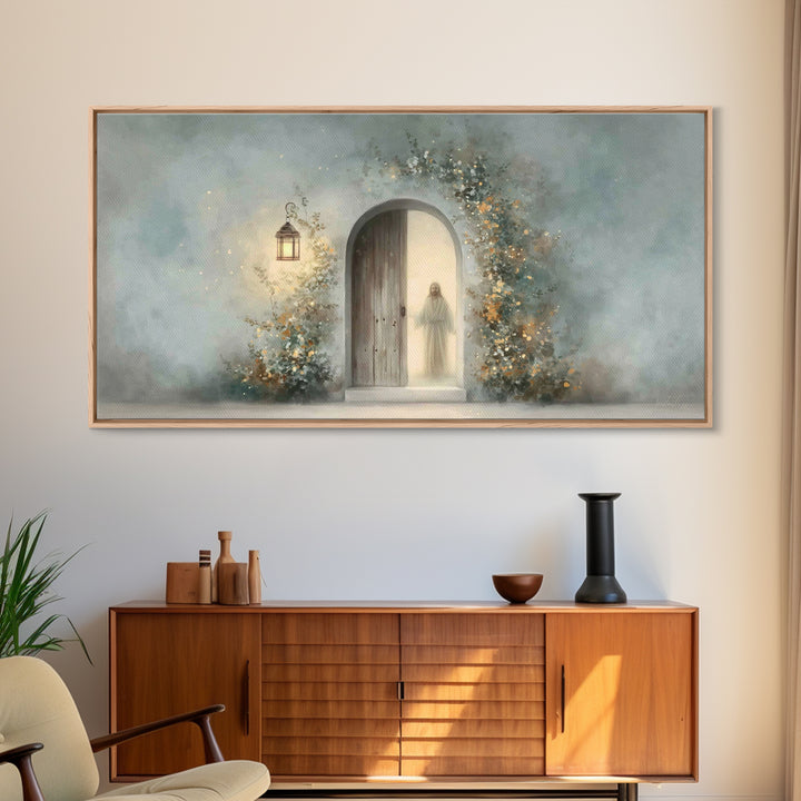 Lantern Of Peace – Framed Canvas Print – Christian Art Print – Christian Wall Art – Jesus Painting – Modern Christian Art – Christian Gift