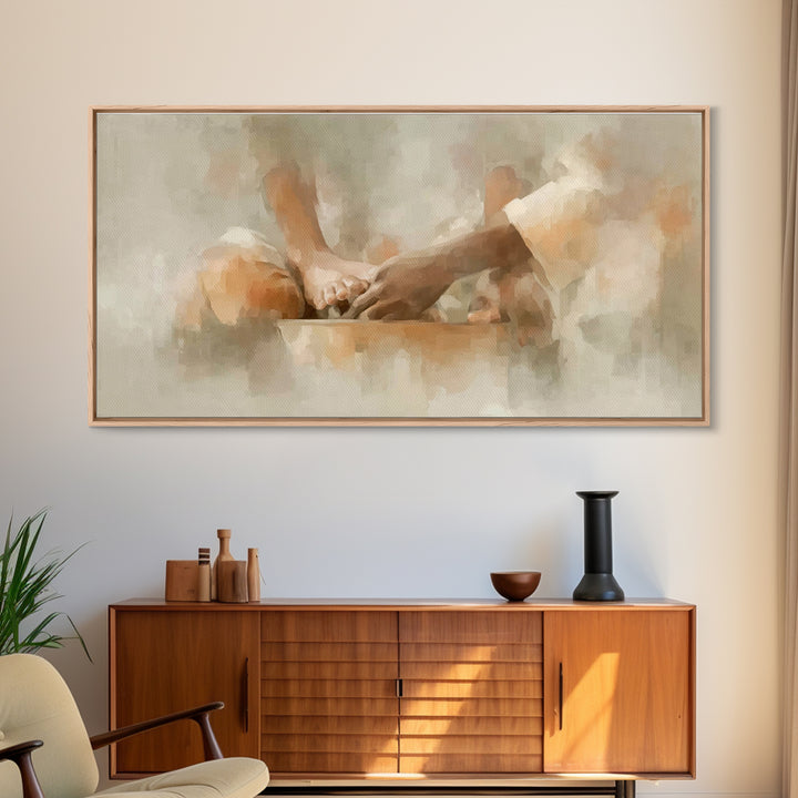 Servant Grace | Framed Canvas Print | Christian Art Canvas | Christian Wall Art | Christian Decor | Christian Art Painting | Modern Christi