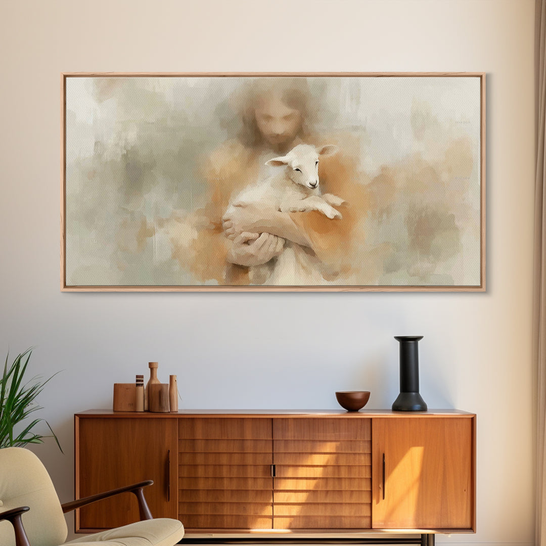 Arms Of Grace – Framed Canvas Print – Christian Art Canvas – Jesus Painting – Subtle Christian Art – Christian Wall Art – Christmas Art Pri