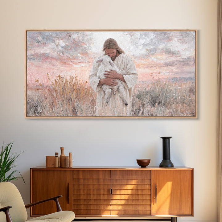 Light Of Compassion – Framed Canvas Print – Christian Wall Art – Jesus Painting – Christian Art Canvas – Vintage Christian Art – Christmas