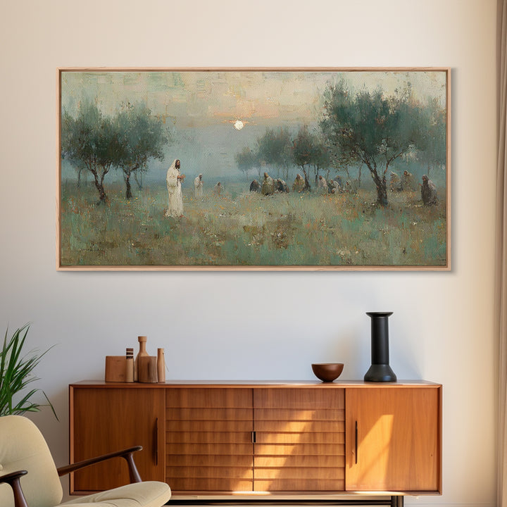 Garden Vigil – Framed Canvas Print – Christian Wall Art – Jesus Painting – Christian Art Canvas – Christian Gift – Christmas Wall Art