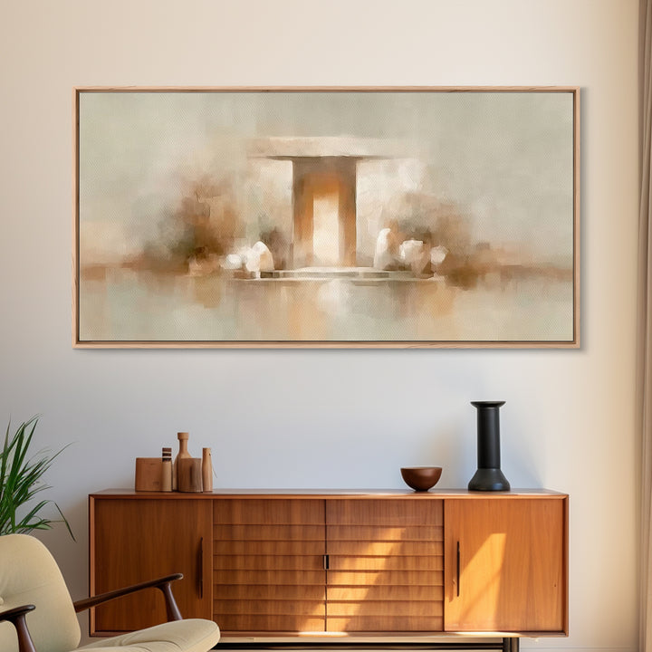 Radiant Tomb – Framed Canvas Print – Christian Art Canvas – Christian Wall Art – Jesus Painting – Christian Christmas Art – Christian Decor