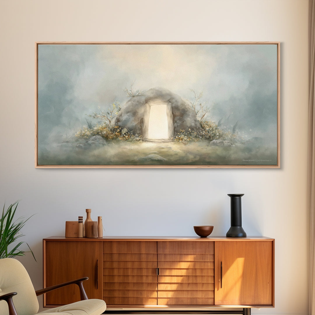 Eternal Dawn | Framed Canvas Print | Christian Art | Christian Wall Art | Jesus Painting | Large Christian Art | Christmas Art