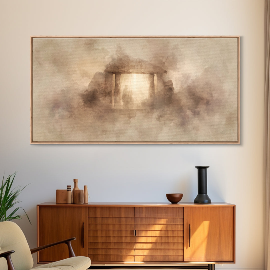 Holy Ascent | Framed Canvas Print | Christian Art Canvas | Christian Wall Art | Jesus Painting | Christian Christmas Art | Christian Gift