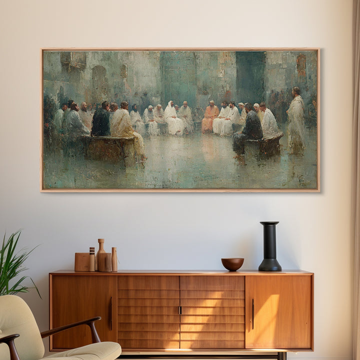 Circle Of Wisdom – Framed Canvas Print – Christian Wall Art – Christian Art Canvas – Jesus Painting – Modern Christian Art – Christian Gift