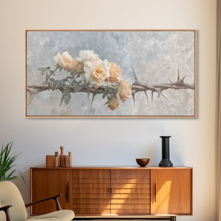 Crown Of Hope | Framed Canvas Print | Christian Art Canvas | Christian Wall Art | Christian Decor | Subtle Christian Art | Christian Painti