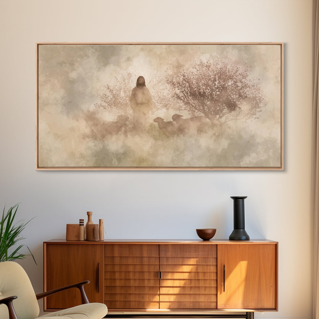 Shepherd Of Eternal Grace – Framed Canvas Print – Christian Wall Art – Jesus Art – Christian Decor – Christmas Art – Christian Gift Ideas