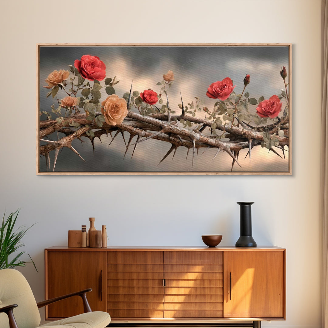 Heaven’s Bloom | Framed Canvas Print | Christian Art Canvas | Christian Wall Art | Christian Decor | Modern Christian Art | Christian Paint