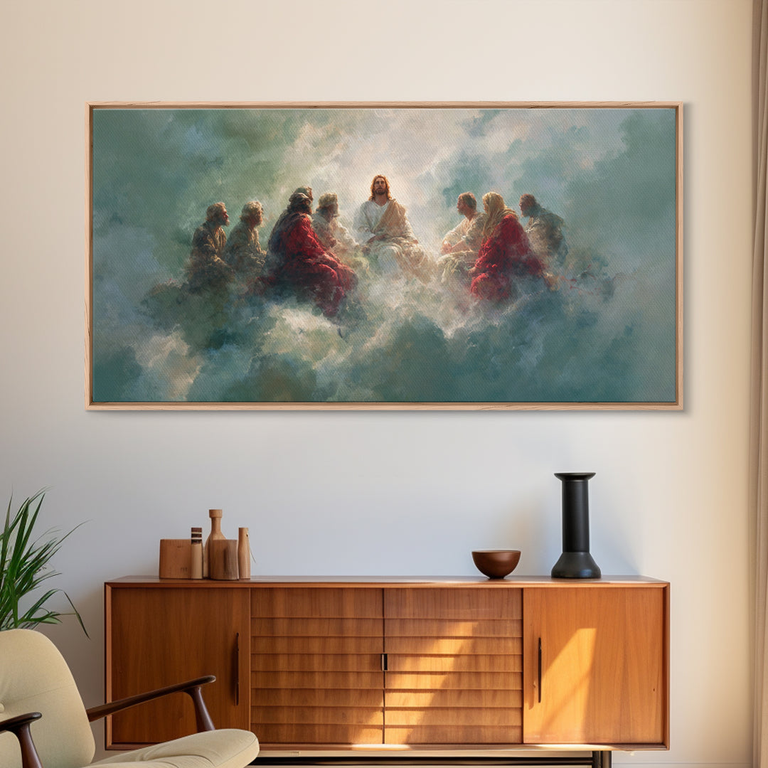 Heavenly Counsel – Framed Canvas Print – Christian Wall Art – Jesus Painting – Christian Art Canvas – Large Christian Art – Christian Gift