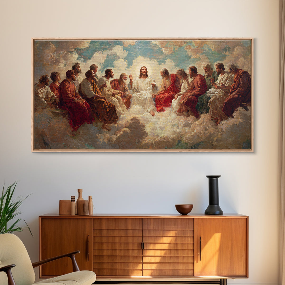 Rising In Radiance – Framed Canvas Print – Christian Wall Art – Jesus Painting Canvas – Christian Art Gift – Christian Christmas Art – Mode