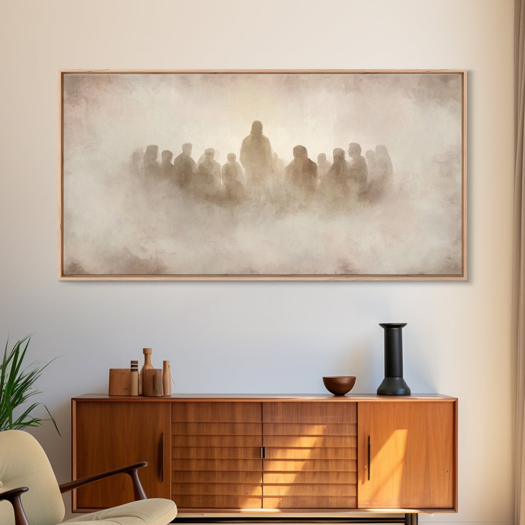 Gathered In Light – Framed Canvas Print – Christian Art Canvas – Christian Wall Art – Jesus Art Print – Christian Decoration – Modern Chris