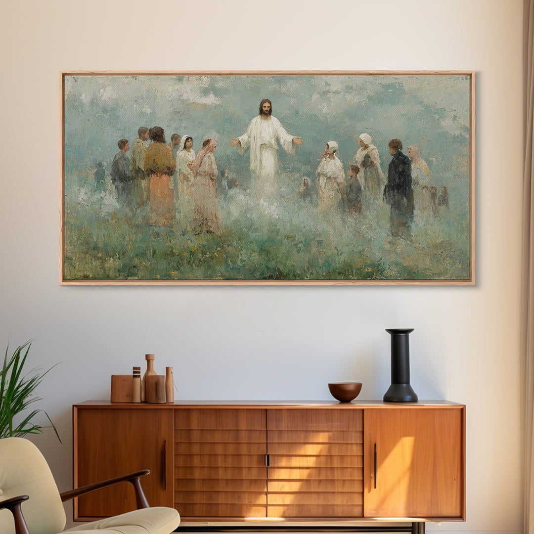 Holy Communion – Framed Canvas Print – Christian Art Print – Christian Wall Art – Jesus Canvas Art – Christian Art Gift – Large Christian P