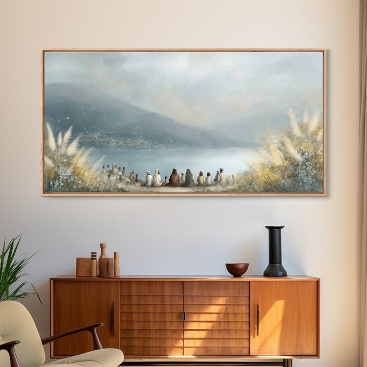 Harbor Of Light – Framed Canvas Print – Christian Art Canvas – Christian Wall Art – Jesus Painting – Modern Christian Art – Christmas Art P
