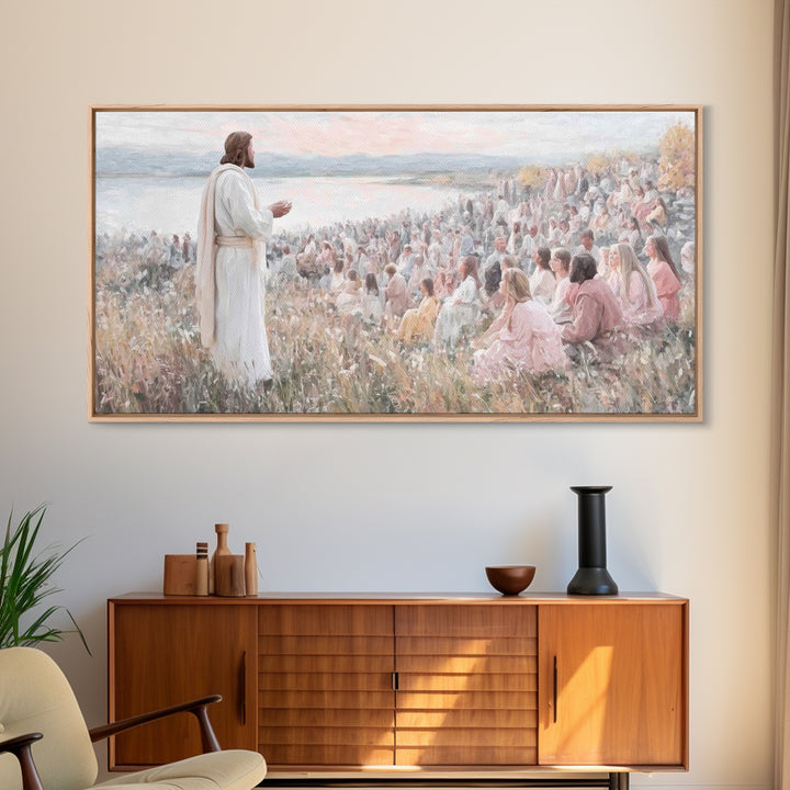 Gathering Of Hope – Framed Canvas Print – Christian Art Canvas – Jesus Painting – Christian Wall Art – Christian Gift Ideas – Christian Chr