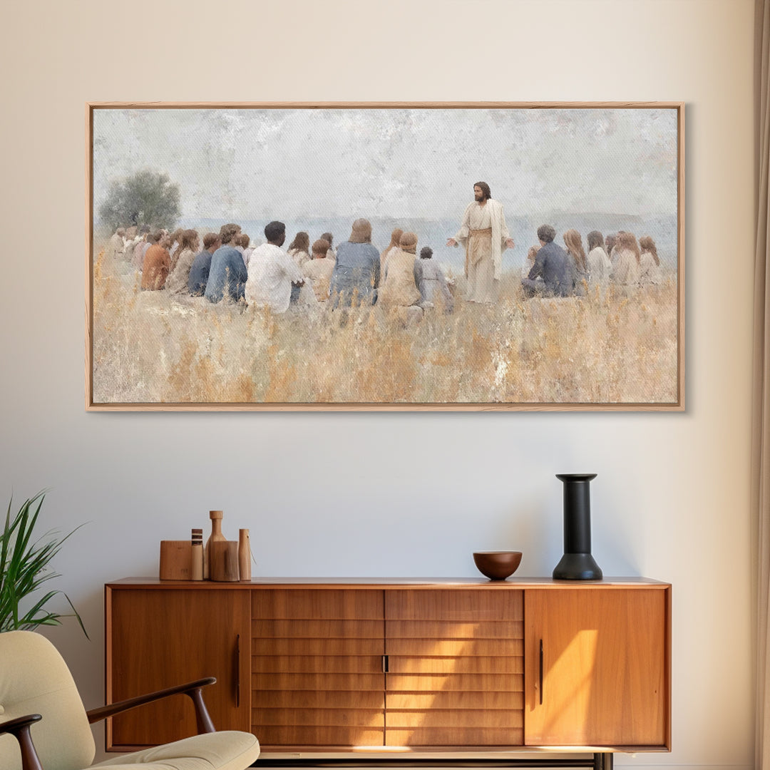 Quiet Revelation – Framed Canvas Print – Christian Art Canvas – Jesus Painting – Moody Christian Art – Christian Wall Art – Christian Chris