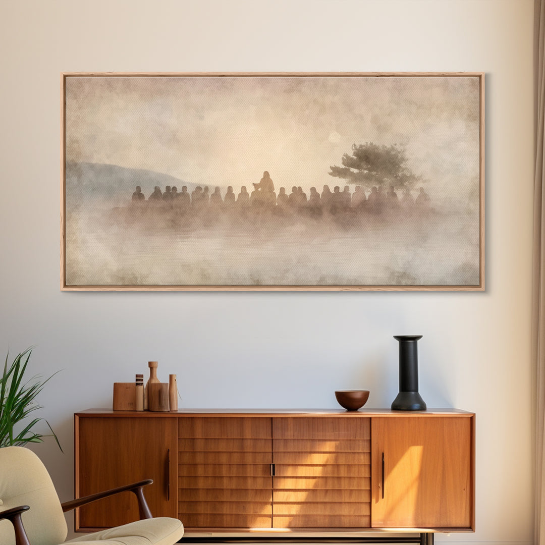 Light Of Salvation – Framed Canvas Print – Christian Art Canvas – Vintage Christian Art – Christian Wall Art – Jesus Painting – Christmas A