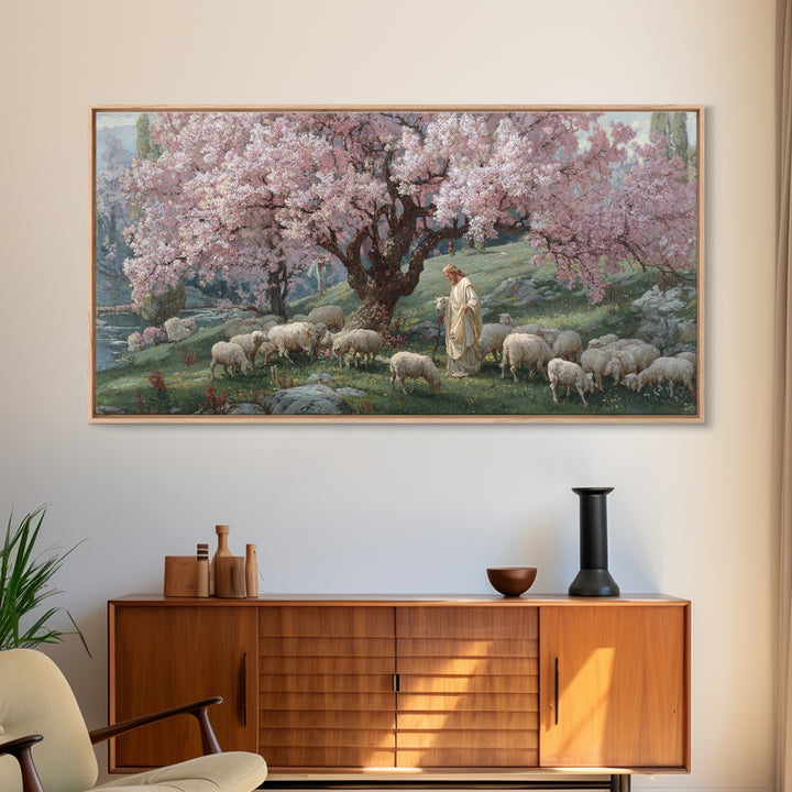 Blossoms Of Mercy – Framed Canvas Print – Christian Wall Art – Jesus Painting – Christian Art Canvas – Vintage Christian Art – Christian De