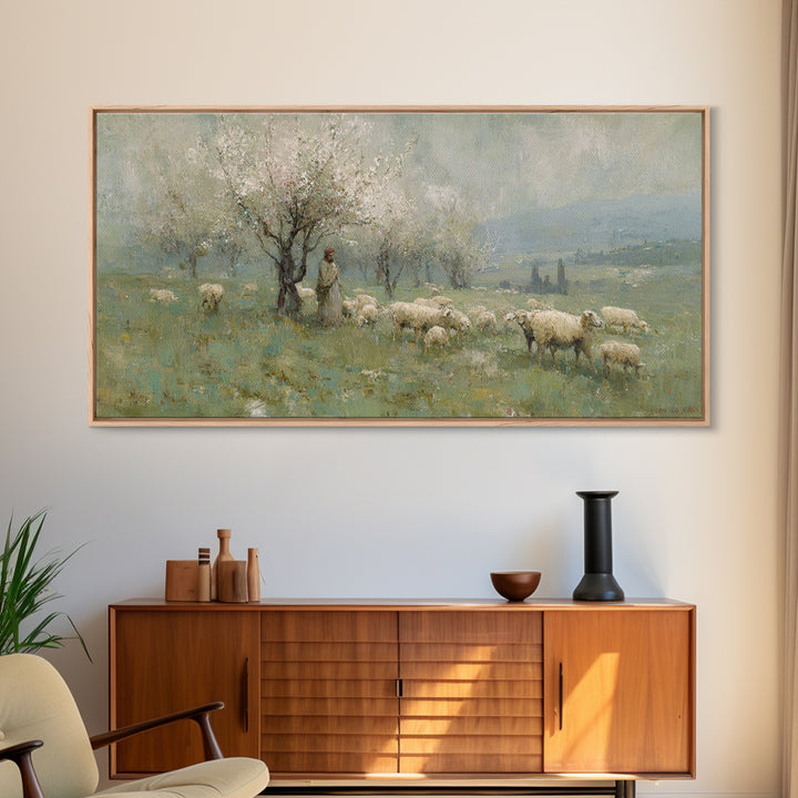 Valley Of Guidance – Framed Canvas Print – Christian Wall Art – Christian Art Canvas – Jesus Painting – Vintage Christian Art – Christian D