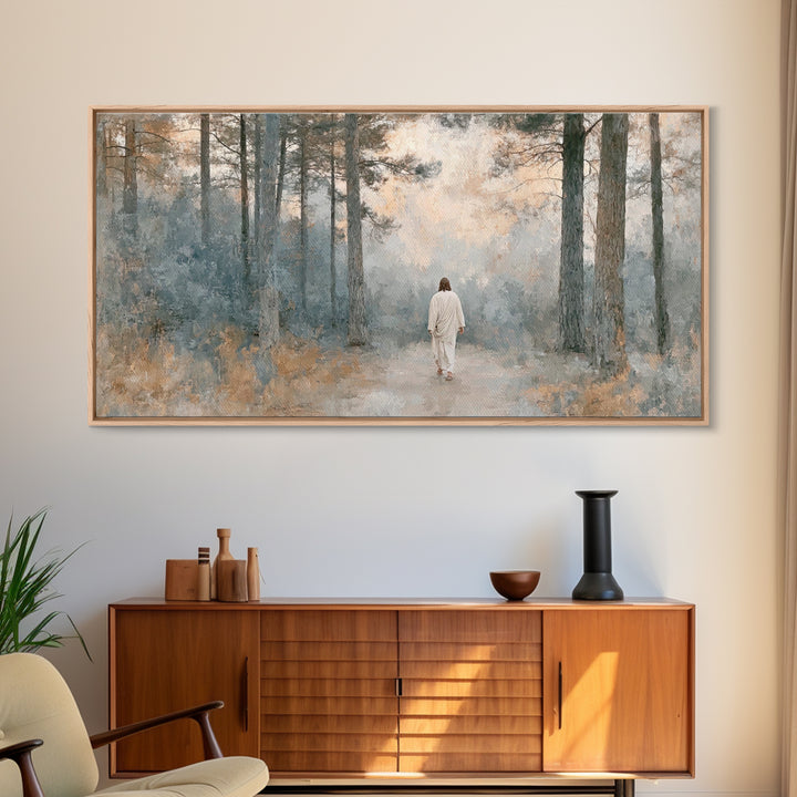 Forest Of Peace – Framed Canvas Print – Christian Art Canvas – Christian Wall Art – Jesus Painting – Subtle Christian Art – Christian Art G