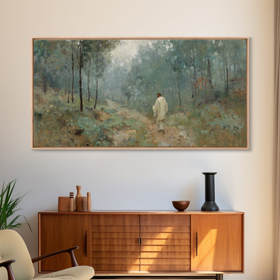 Guided Dawn – Framed Canvas Print – Christian Art Canvas – Large Jesus Painting – Christian Wall Art – Christian Art Print – Subtle Christi