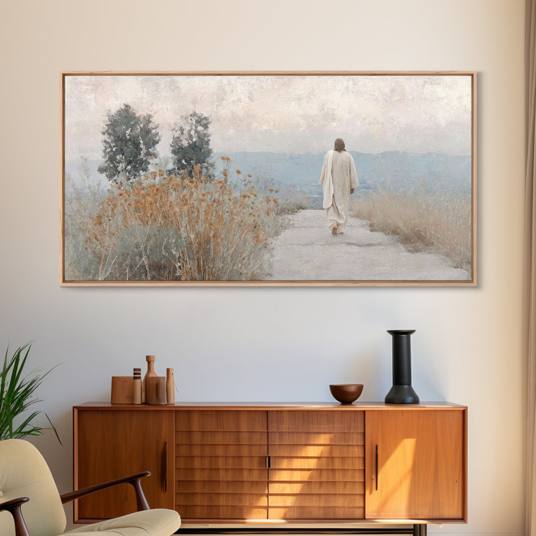 Horizon Of Peace | Framed Canvas Print | Christian Art Canvas | Jesus Painting | Christian Decor | Christmas Art