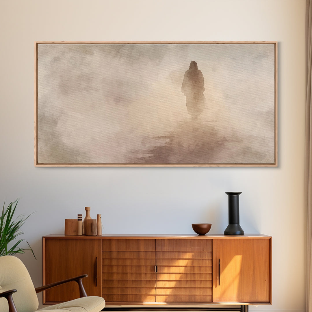 Pathway Of Hope – Framed Canvas Print – Christian Wall Art – Jesus Painting – Christian Art Canvas – Christian Christmas Art