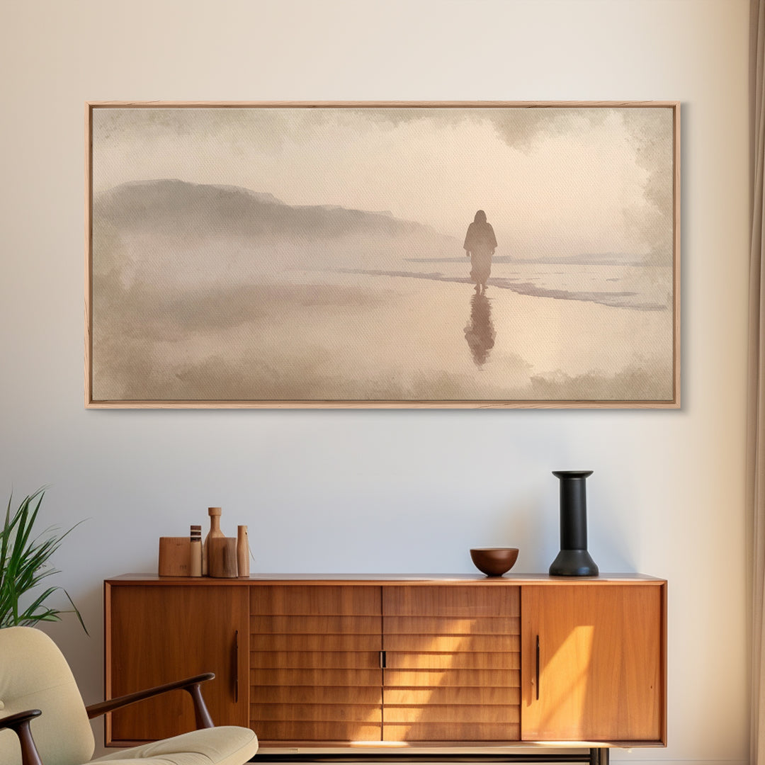 Calm Redeemer – Framed Canvas Print – Christian Art Canvas – Christian Wall Art – Jesus Painting – Christian Christmas Art – Moody Christia