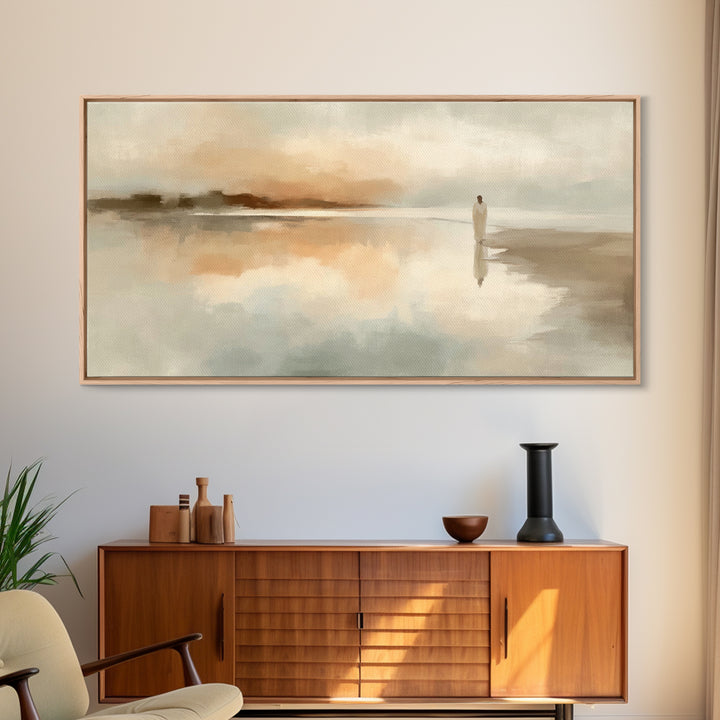 Misty Covenant – Framed Canvas Print – Christian Art – Jesus Painting – Christian Wall Art – Christian Art Canvas – Subtle Christian Art