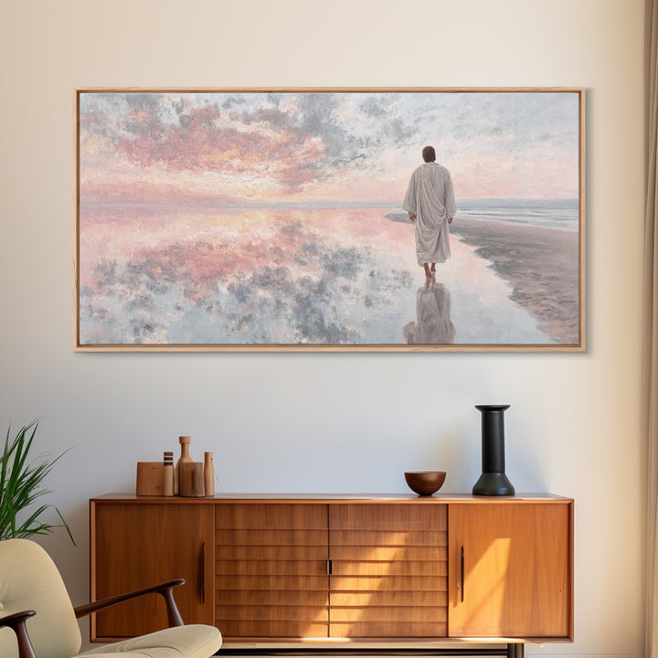 River Of Light – Framed Canvas Print – Christian Wall Art – Christian Art Canvas – Large Christian Art – Jesus Painting – Christmas Art