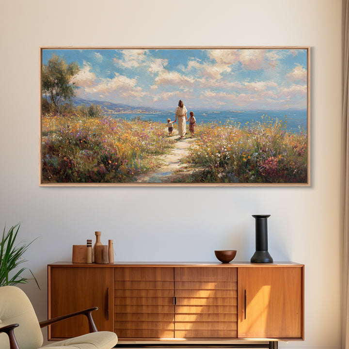 Fields Of Mercy – Framed Canvas Print – Christian Wall Art – Jesus Painting – Christian Art Canvas – Christian Gift Ideas – Christmas Art