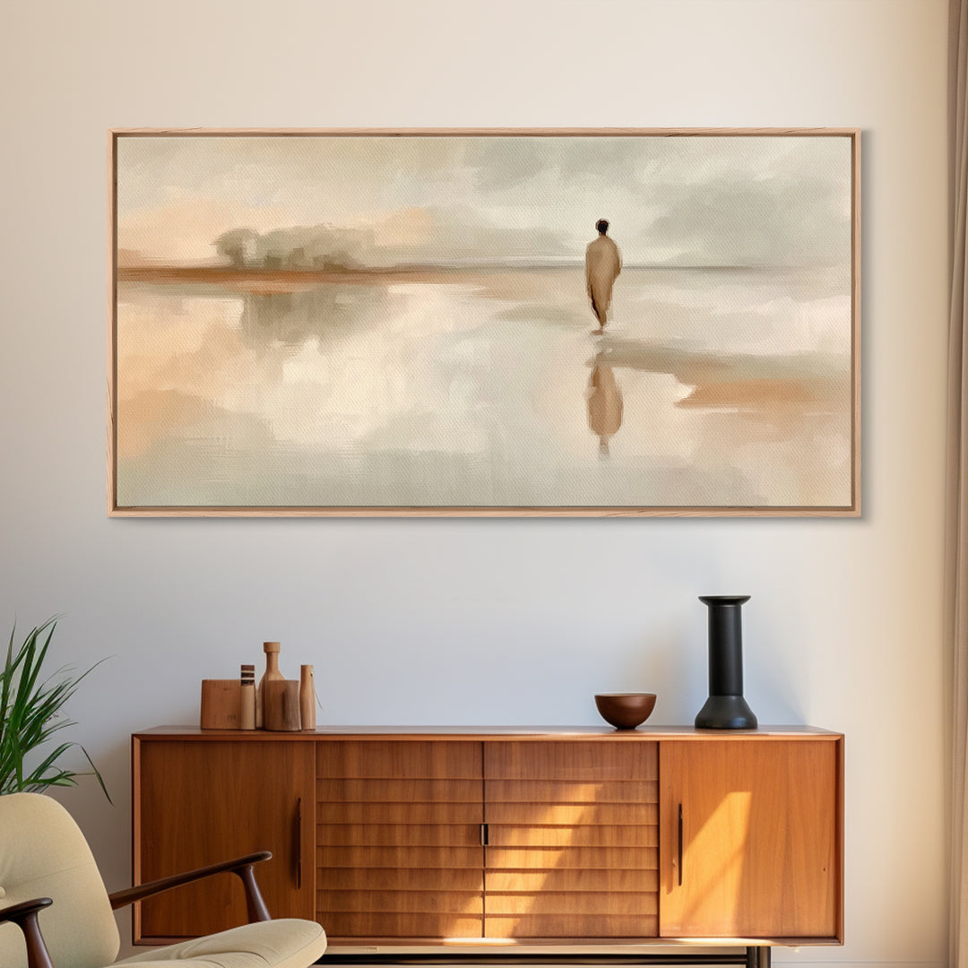 Gentle Spirit Trail | Framed Canvas Print | Christian Art Canvas | Christian Wall Art | Jesus Painting | Christian Gift Ideas | Christmas A