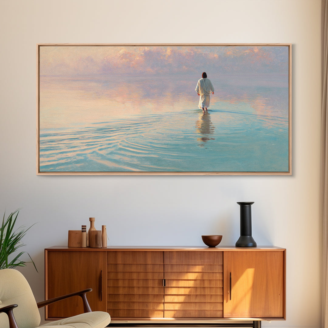 Dawn Of Mercy – Framed Canvas Print – Christian Wall Art – Christian Art Canvas – Jesus Painting – Christian Christmas Art – Christmas Art