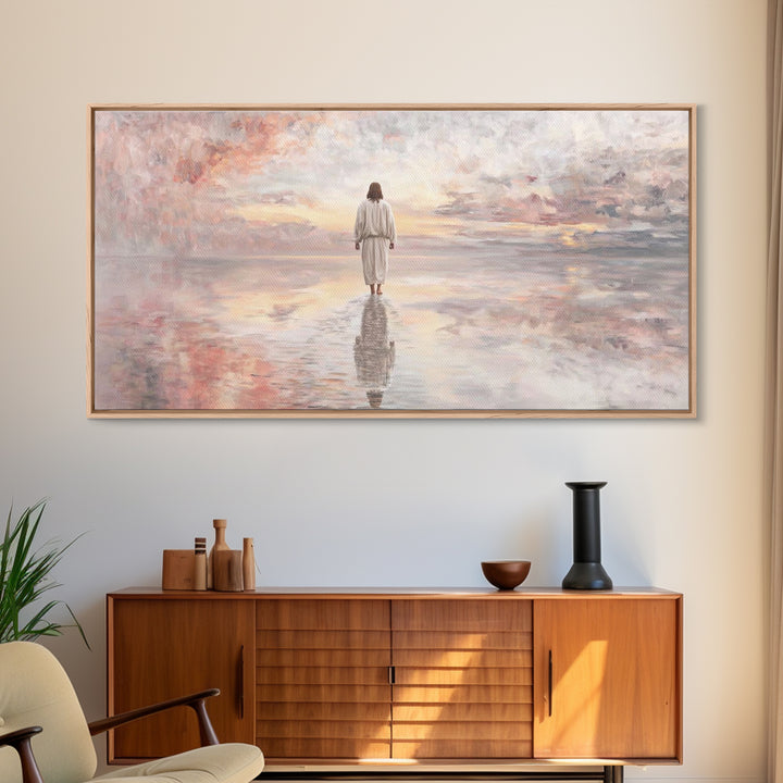 Pathway Of Hope – Framed Canvas Print – Jesus Painting – Christian Wall Art – Christian Christmas Art – Christian Art Canvas – Christmas Ar